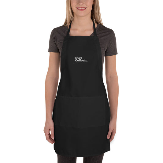 Social Coffee Co Embroidered Apron